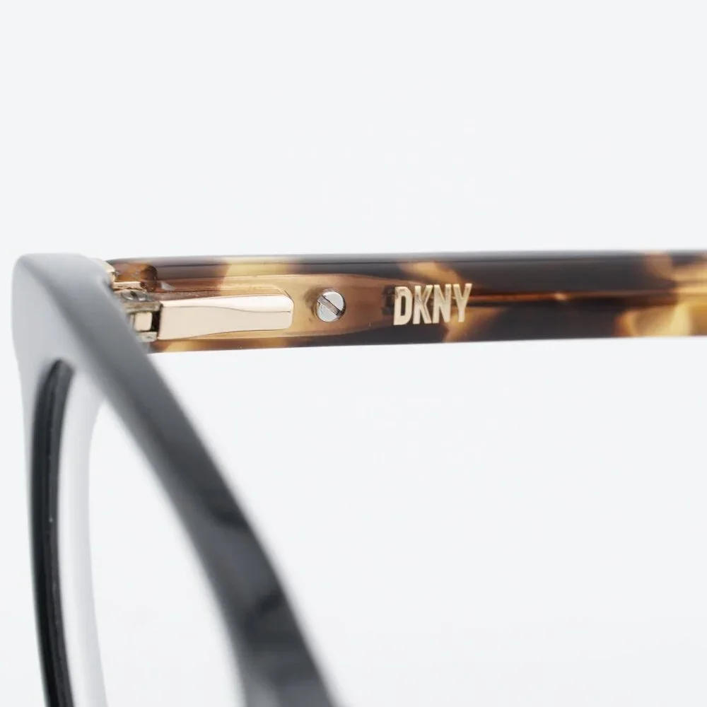 DKNY DK5050 001 Eyeglasses - Black/Havana 50mm Round Frame